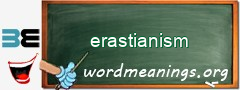 WordMeaning blackboard for erastianism